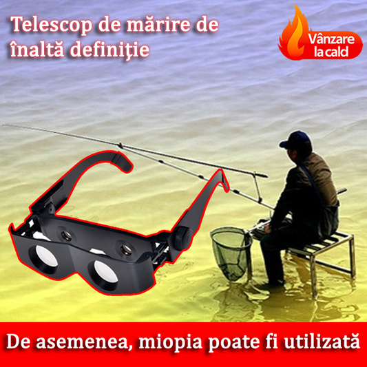 🔍🎣【Telescop de pescuit cu dublu strat + husa pentru ochelari】Binoclu special de pescuit pentru vizionarea driftingului, ochelari de exterior pentru miopie și prezbiopie