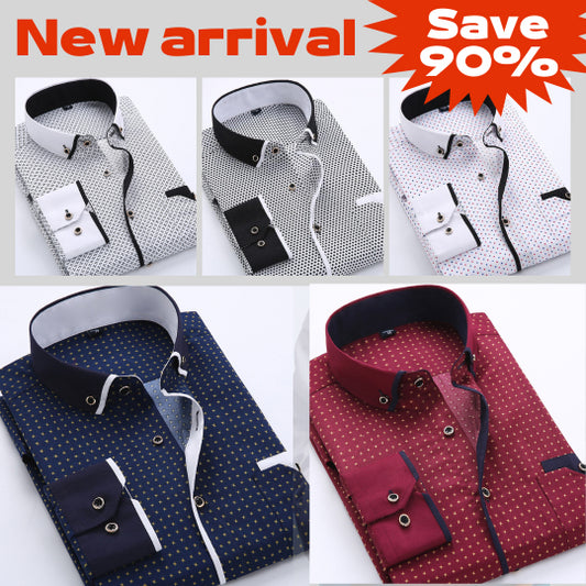 🔥👔【S-5XL】🔥 Męska koszula z długim rękawem i nadrukiem