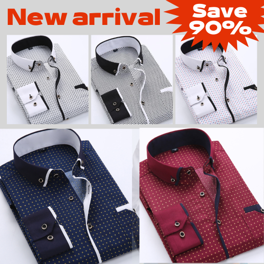 🔥👔【S-5XL】🔥 Męska koszula z długim rękawem i nadrukiem