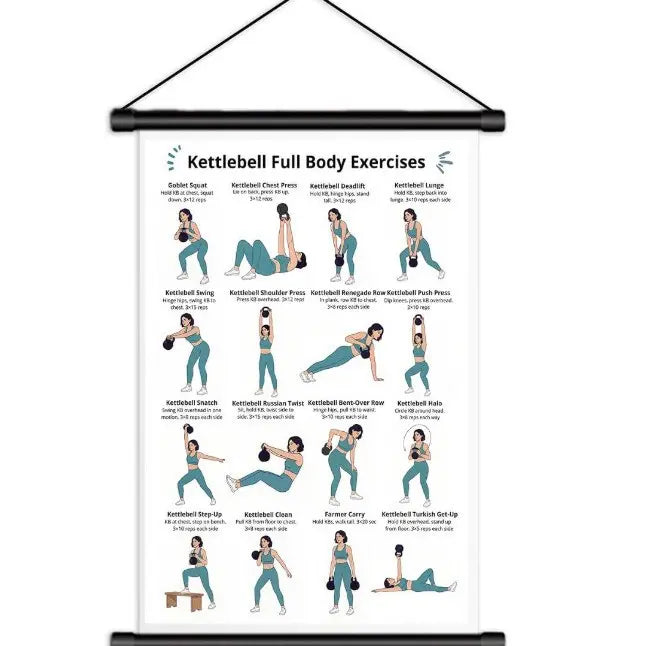 Póster de ejercicios de Tai Chi para personas mayores