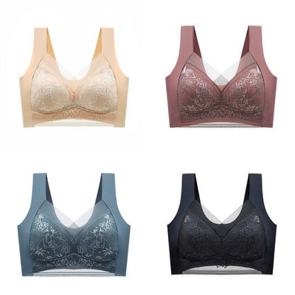 👙✨【Set od 4 dijela】Udoban ženski grudnjak bez šavova izrađen od elegantne čipke