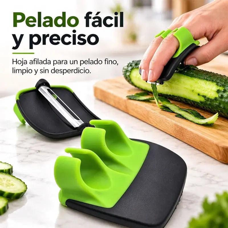 【4 piezas 26€】¡Pela con precisión al instante! Pelador de dedo con hoja afilada
