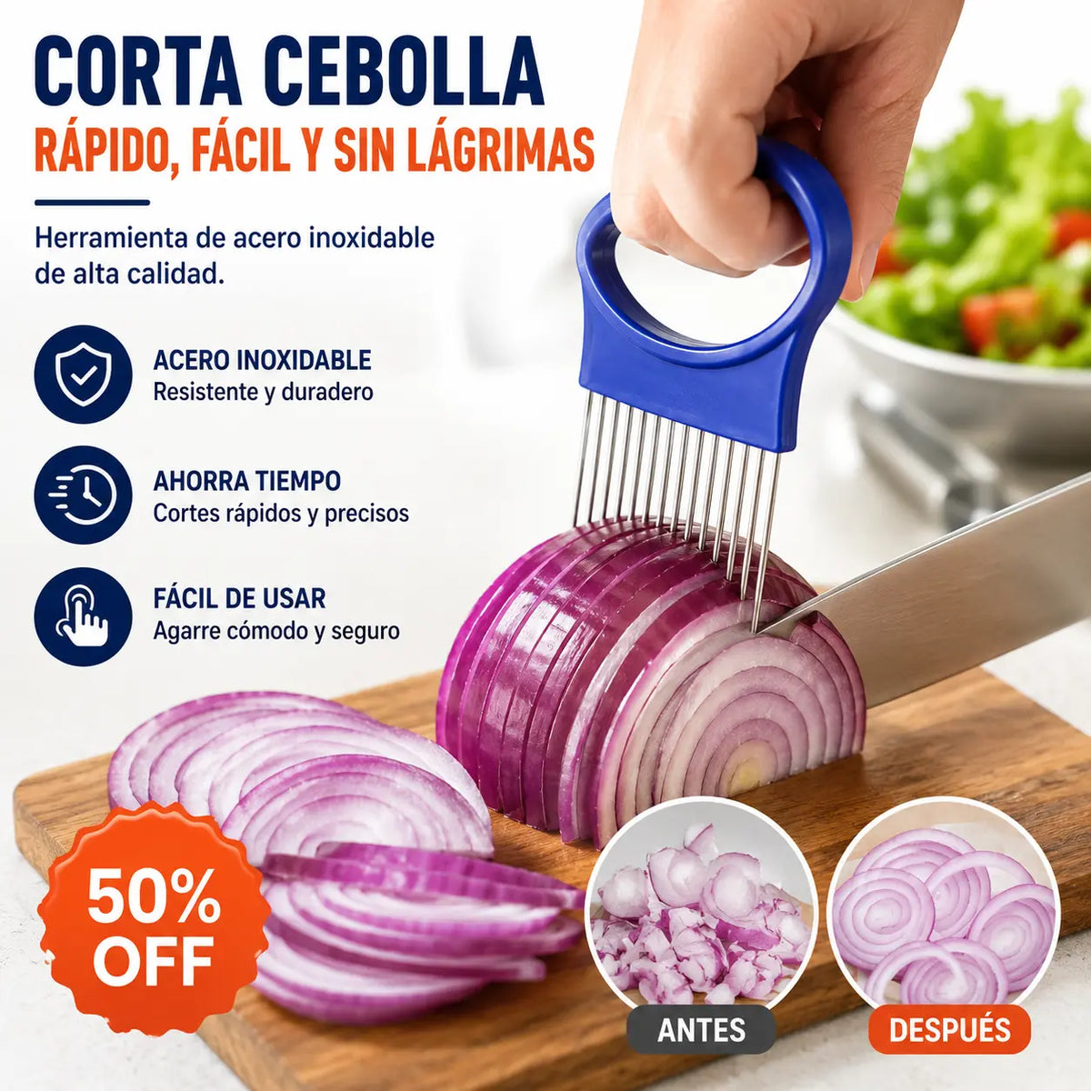 🔥【Compre 1 y obtenga 1 gratis】Cortador de verduras multifuncional de acero inoxidable 304