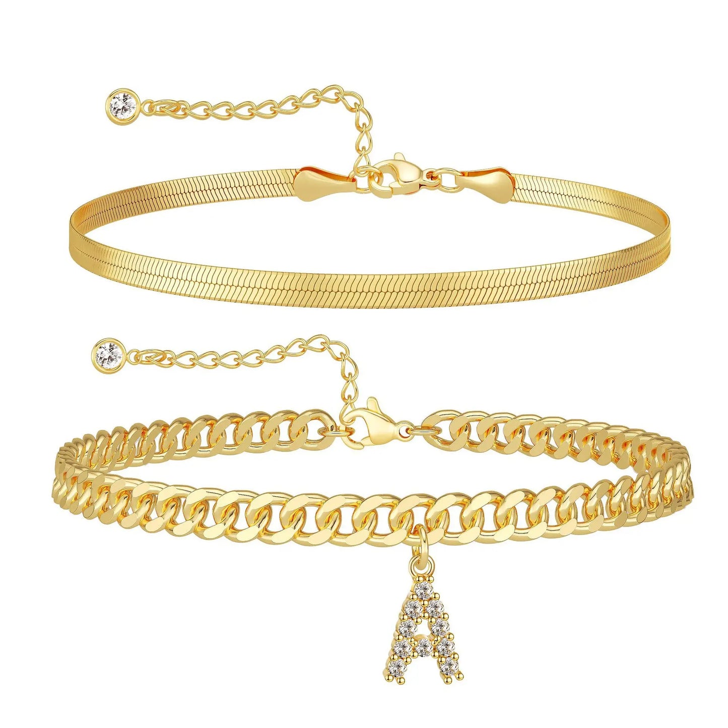 📿✨ Collar con inicial: ¡resistente al agua, hipoalergénico, regalo perfecto