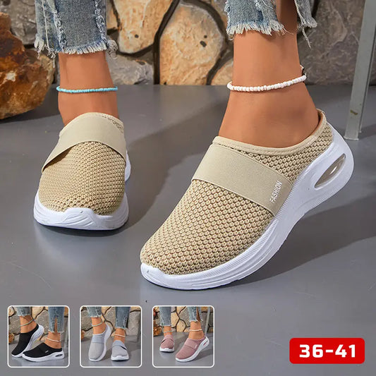 【36-41】Zapatos transpirables tipo mule sin cordones | Ligeros, cómodos y con aumento de estatura