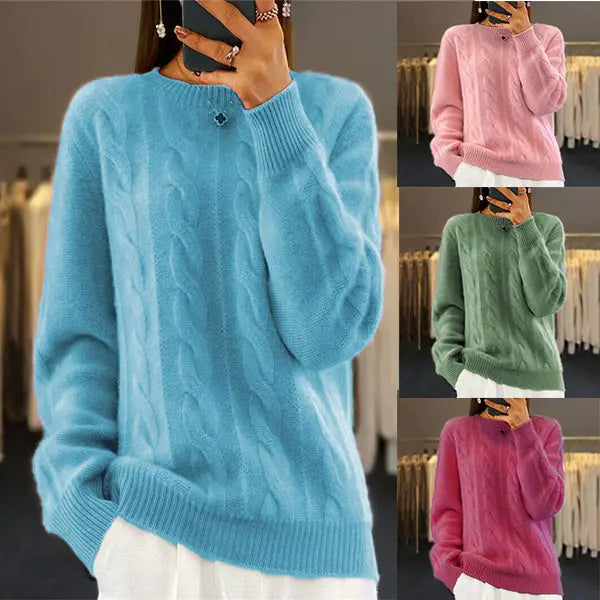 🔥✨【Jesienny nowy styl】【S-2XL】2026 Jednolity kolor Wysokiej jakości miękki i wygodny wełniany sweter