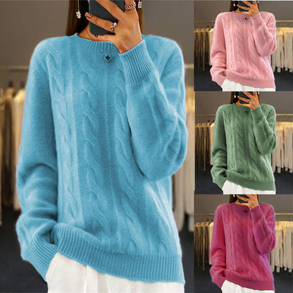 🔥✨【Novi jesenski stil】【S-2XL】2025 Jednobojni visokokvalitetni mekani i udobni vuneni džemper