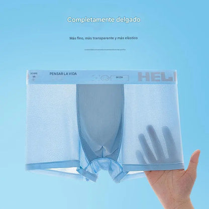🧊【Compra 3 y obtén 3 gratis】Calzoncillos tipo bóxer de seda de hielo finos y transpirables para hombre