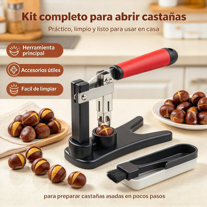 🥜💪Cascanueces con mango – fabricado en acero inoxidable, listo para usar