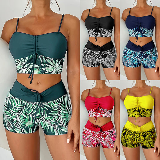 🏊‍👙【S-2XL】🌴 Costum de baie elegant, mărime mare, cu imprimeu