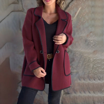 💥【S-5XL】Nowy elegancki dwustronny płaszcz wełniany z kołnierzem marynarkowym