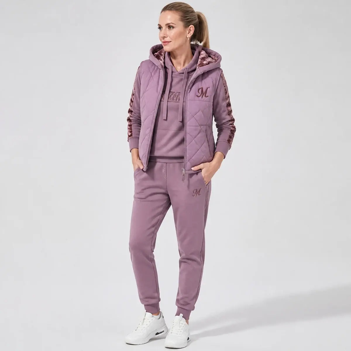 🔥🔥【Camiseta + Chaleco + Pantalones】Elegante conjunto de 3 piezas abrigado para otoño e invierno