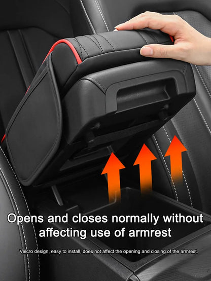 🚗Multifunkční loketní opěrka do auta z pravé kůže 3 v 1