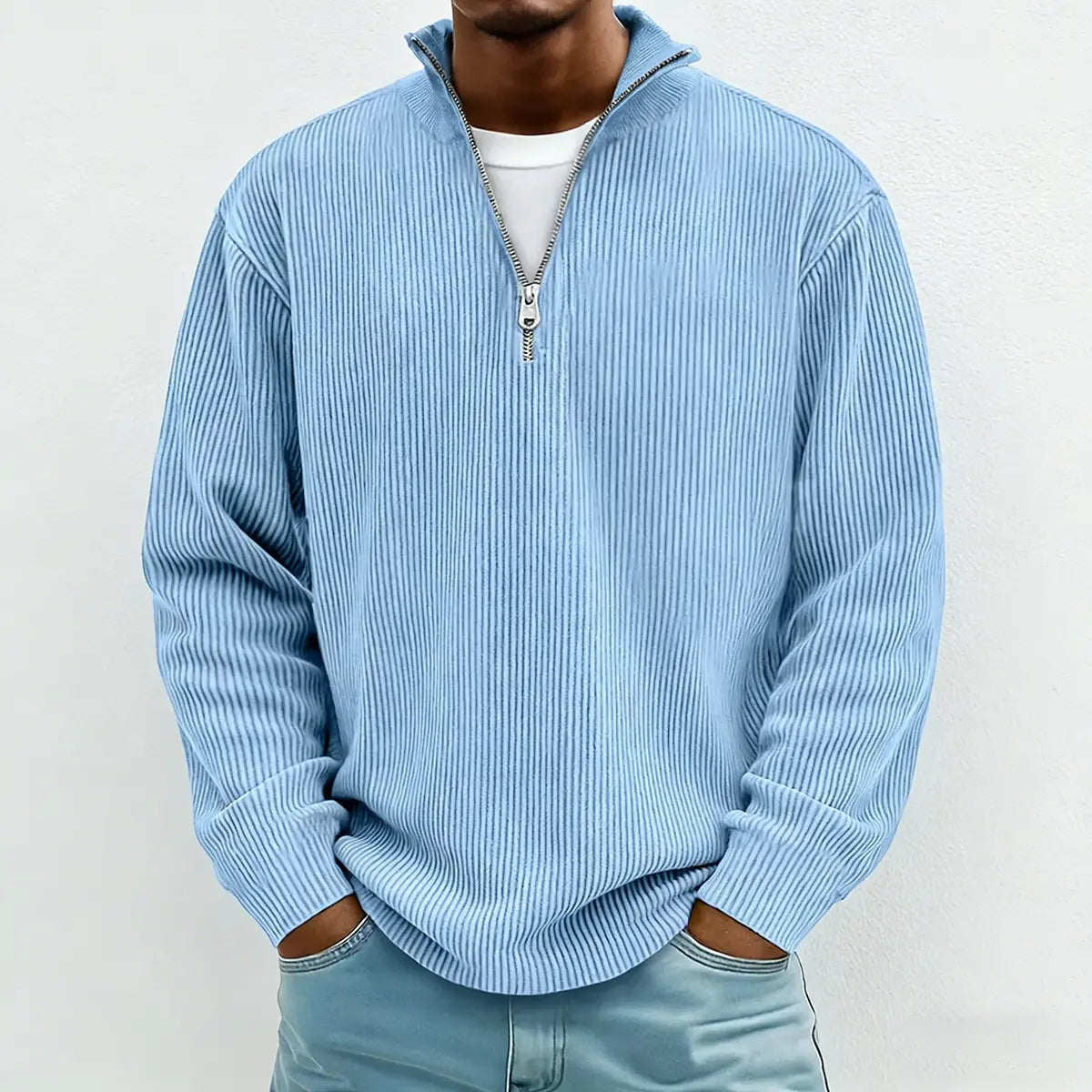 【S-5XL】Nuevo polo de cuello alto sencillo de color liso para hombre, colección 2026