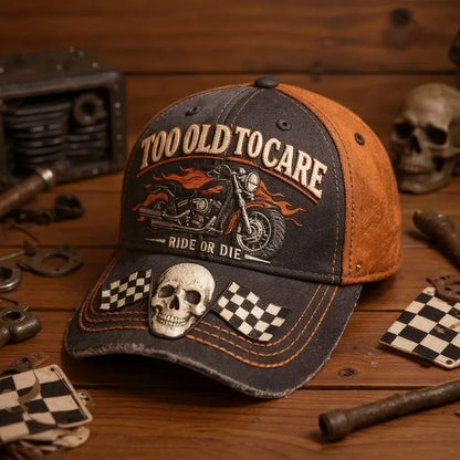 🏁💀Retro baseballová čepice s digitálním 3D potiskem