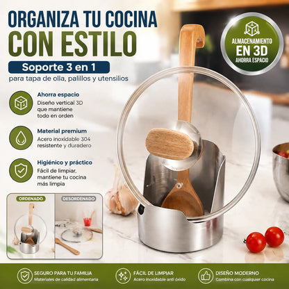 🔥compre uno y llévese otro gratis【2 piezas 29 euros 】🥄 Organizador multifuncional de utensilios de cocina: mantén todo organizado y al alcance de la mano ✨🏠