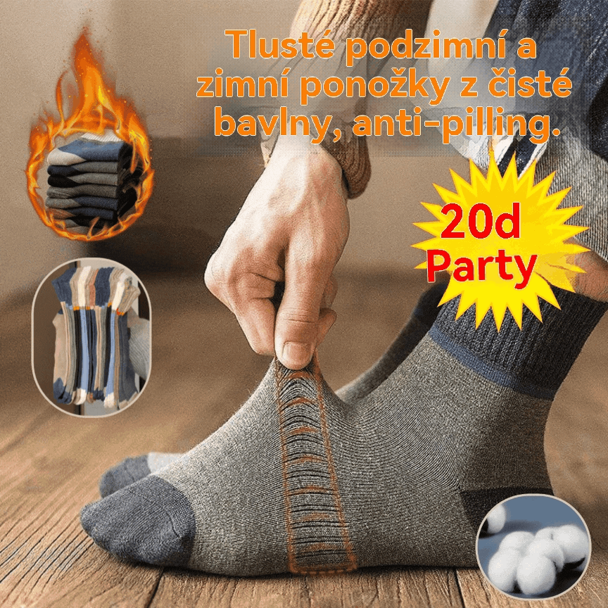 😍🧦【Kupte 5 a získáte 5 zdarma, 10 párů】Antibakteriální, deodorační a teplé vlněné ponožky na podzim a zimu.
