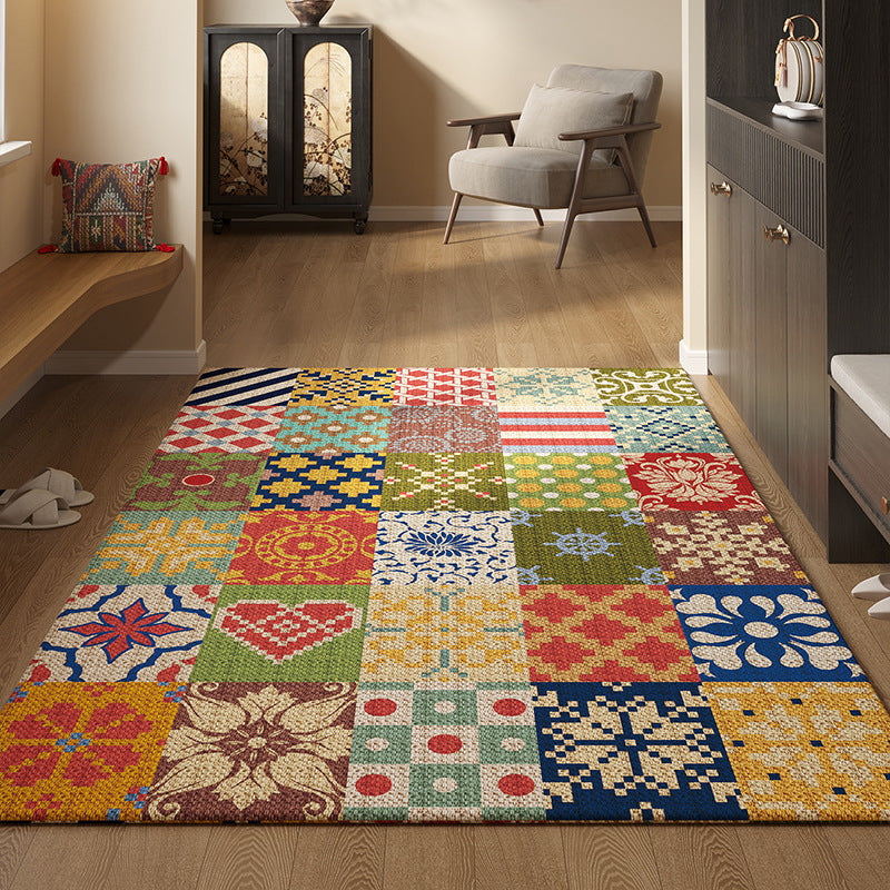 🔥✨【80*120CM】Wycieraczka wejściowa w stylu perskim, antypoślizgowa i pyłoszczelna, z aksamitu kryształowego.