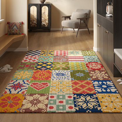 🔥✨【80*120CM】Wycieraczka wejściowa w stylu perskim, antypoślizgowa i pyłoszczelna, z aksamitu kryształowego.