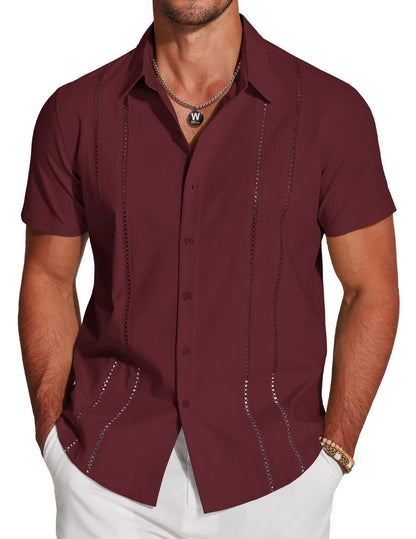 🎉【S-5XL】Nova havajska košulja s kratkim rukavima i stojećim ovratnikom, 3D digitalnim tiskom