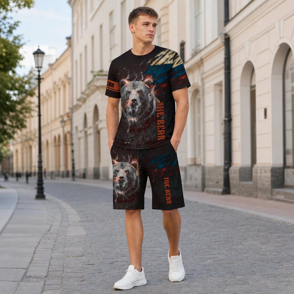 【XXS-6XL】Ljetna modna ležerna muška sportska majica kratkih rukava s 3D printom medvjeda