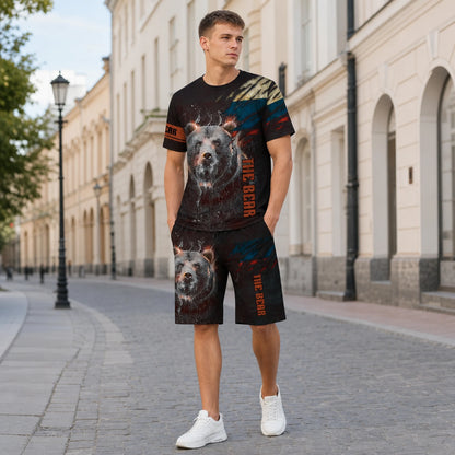 【XXS-6XL】Ljetna modna ležerna muška sportska majica kratkih rukava s 3D printom medvjeda