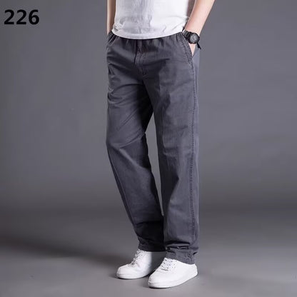 😎👖【Posebna ponuda🔥】Muške ležerne cargo hlače većih veličina - široke i udobne