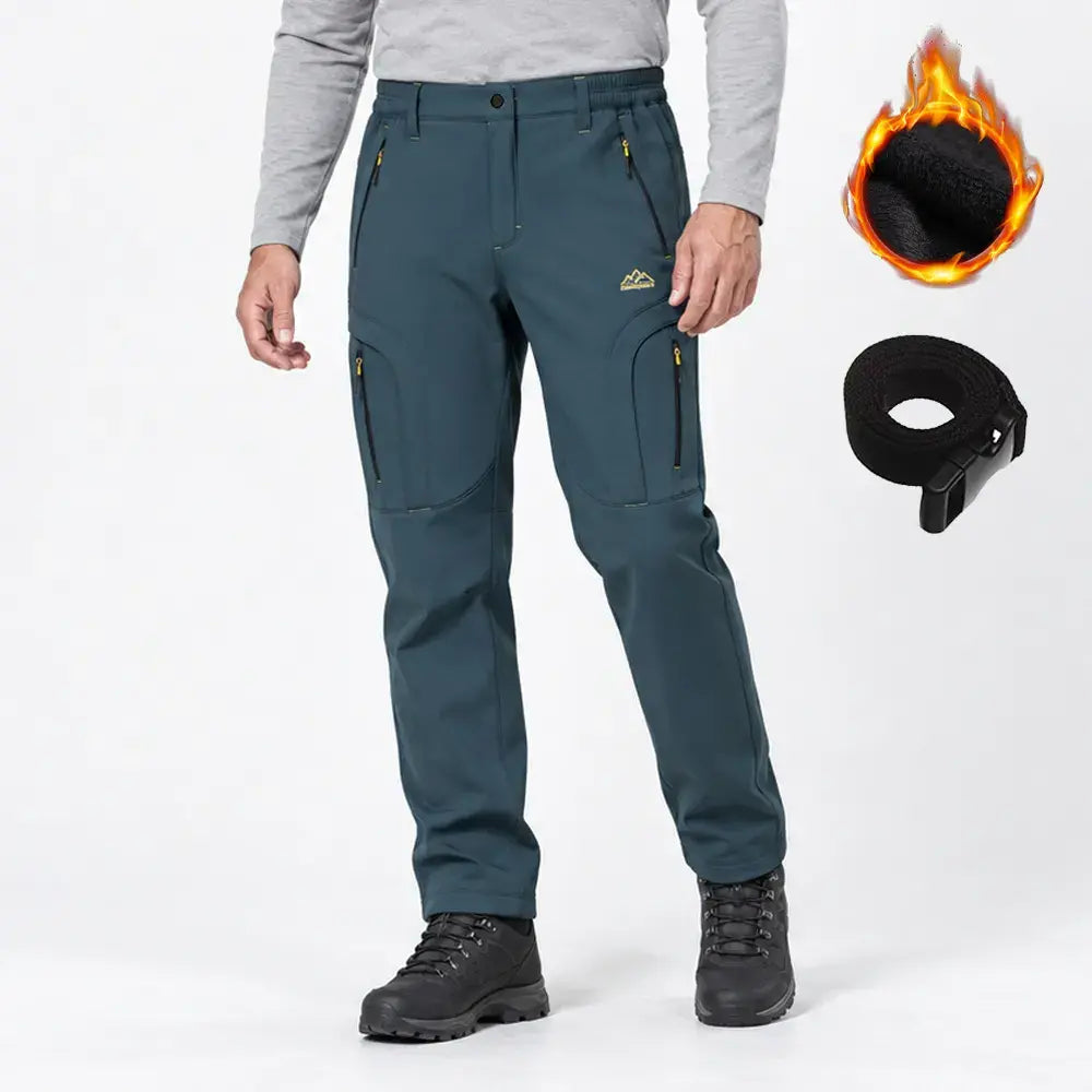 Pantalones softshell para hombre (tallas M-6XL): cálidos, de secado rápido, elásticos, cortavientos, repelentes al agua y transpirables.