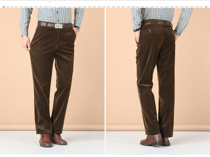 👖🆒【50-110 kg】Nové pánské elastické velurové kalhoty s vysokým pasem pro volný čas