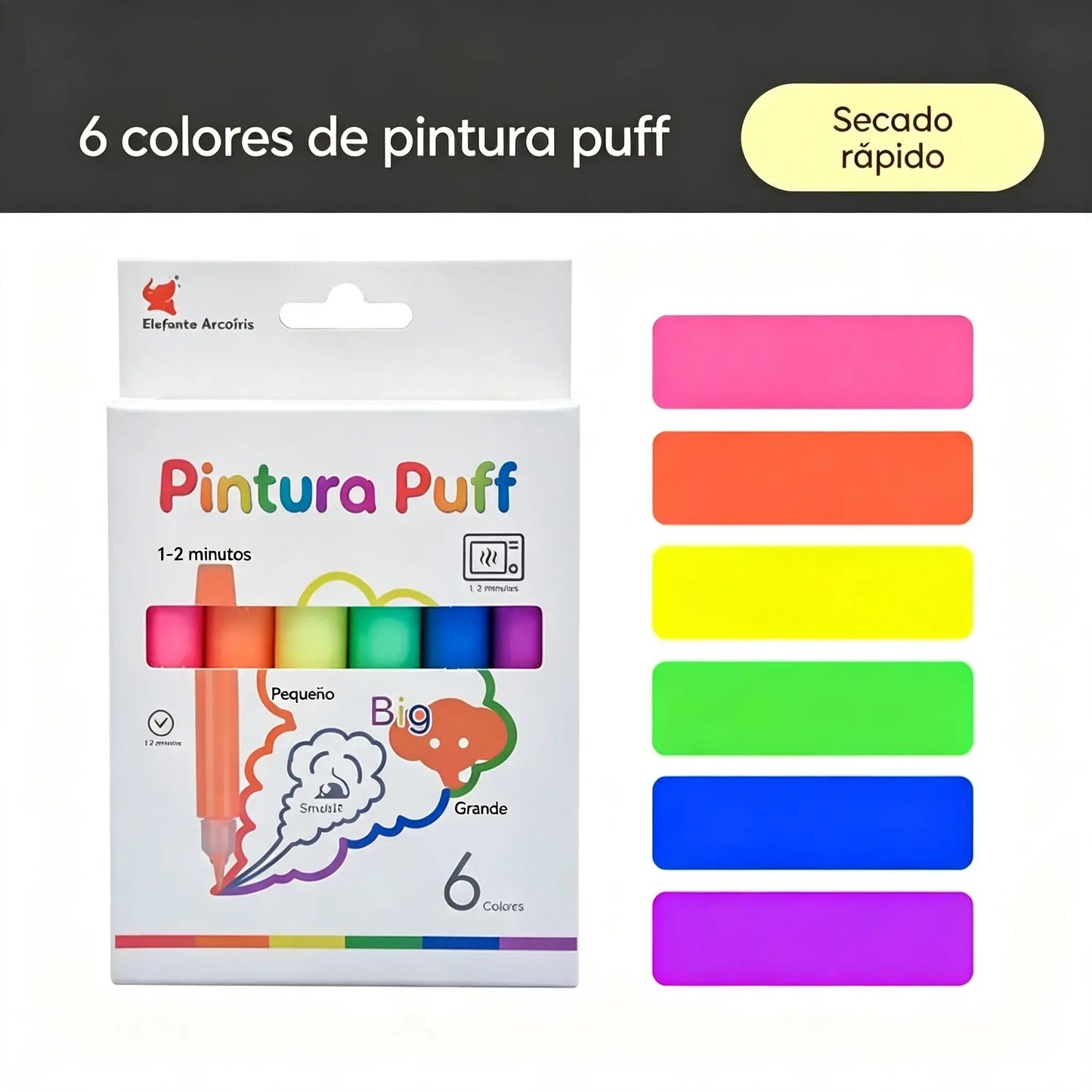 3 cajas por 29 euros [18 botellas en total] 🎨✨ Pintura en gel para palomitas de maíz DIY: bolígrafo expansible 3D - Seguro, ecológico y no tóxico