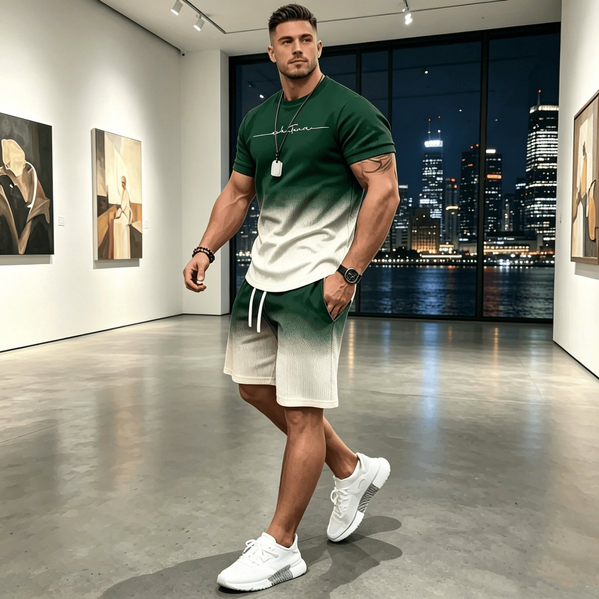 👔👖[Majica kratkih rukava + kratke hlače 🔥] [40-100 kg] Muška ljetna ležerna trenirka, veće veličine ✅️ Plaćanje pouzećem