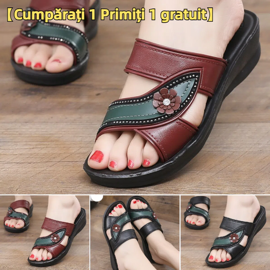 【Noi Sosiri】【36-41】Papuci papuci antiderapanti confortabili de vara pentru femei. Se potrivește piciorului elegant și confortabil.