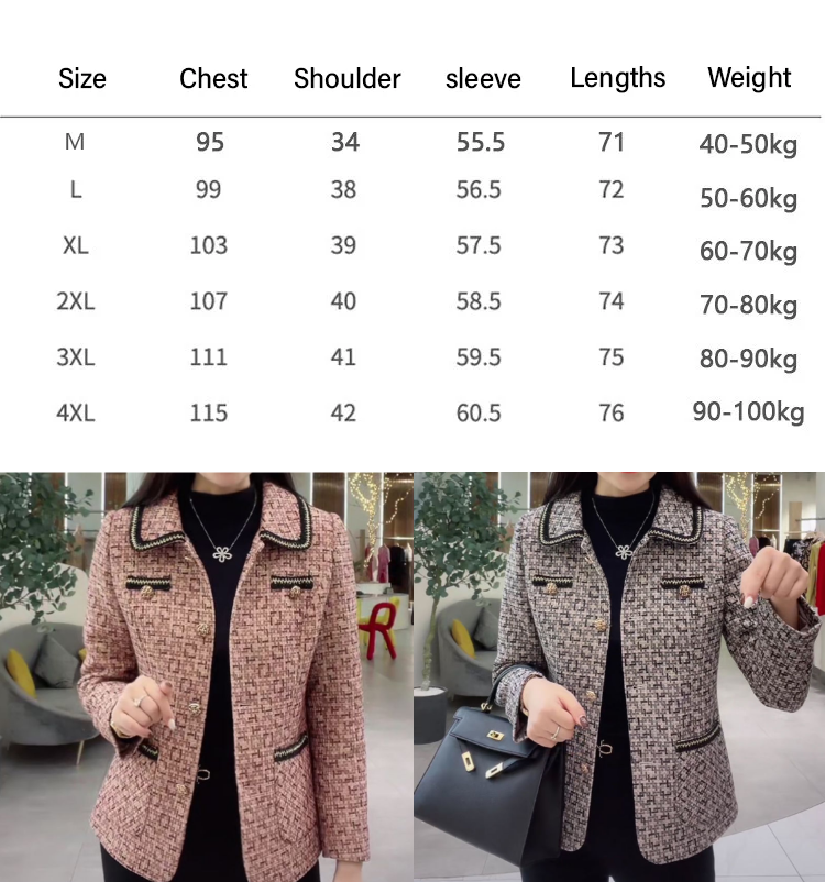 🔥💥【M-4XL】【40-100KG】💖Nowa damska jesienno-zimowa marynarka z klapami