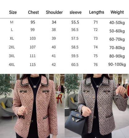 🔥💥【M-4XL】【40-100KG】💖Nowa damska jesienno-zimowa marynarka z klapami