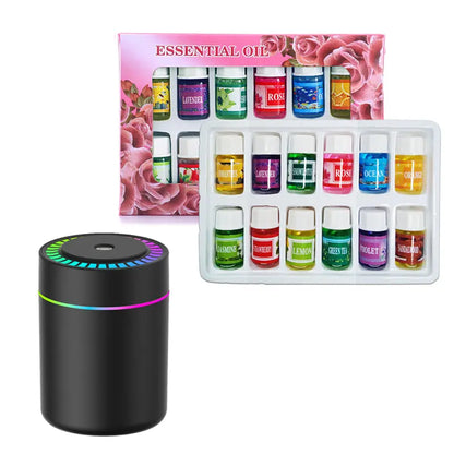 🎁🌺【Minihumidificador de aire + 12 frascos de aromaterapia】¡Una fragancia fresca mejora el estado de ánimo 🌷Minihumidificador de aire