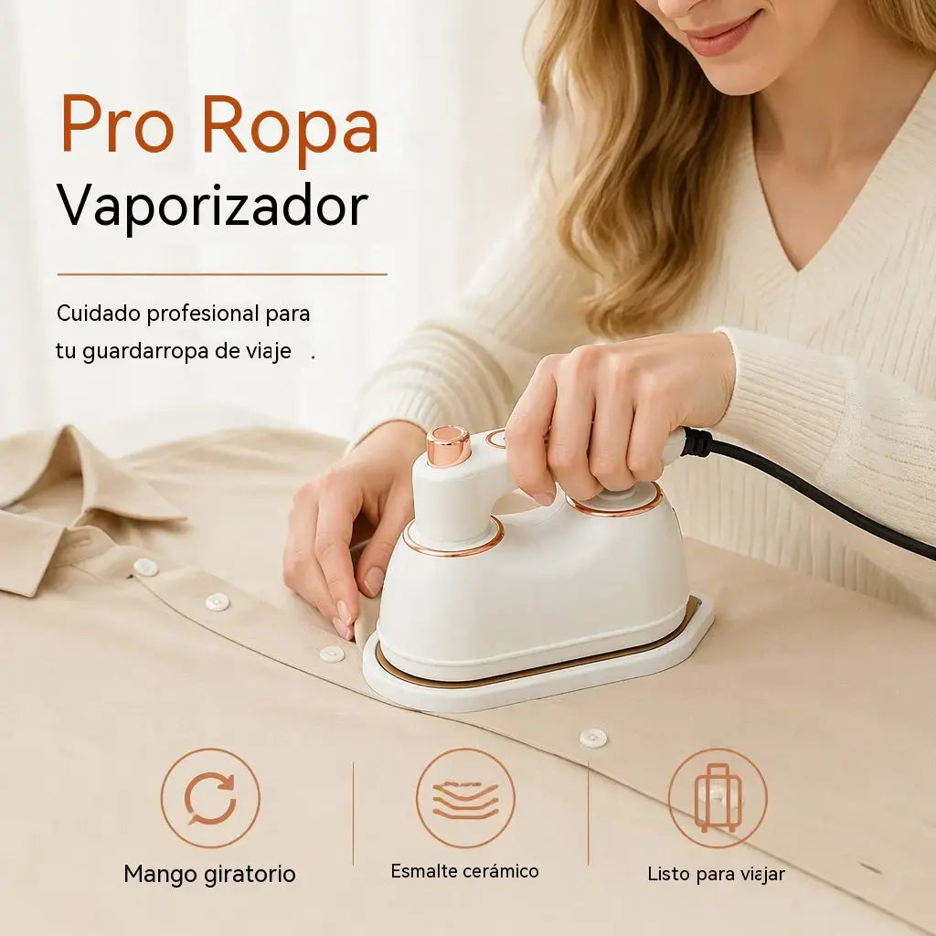 ✨ Plancha de vapor portátil para ropa con mango giratorio y suela de cerámica