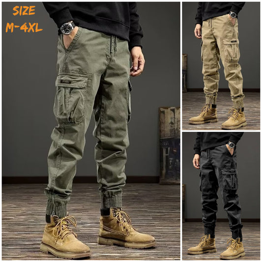 🔥【⏰Reducere pe timp limitat】【M-4XL】Pantaloni de lucru noi, versatili și eleganți, cu fermoar și cordon