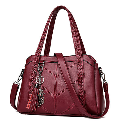 👜💟【50% POPUSTA】Mekana kožna torba, ručna torba, velikog kapaciteta, tri pretinca, vodootporna i otporna na ogrebotine