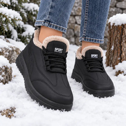 【35-41】Botas de invierno con aislamiento para mujer: suela de plataforma, impermeables, puntera redondeada, estilo casual, perfectas para mamás
