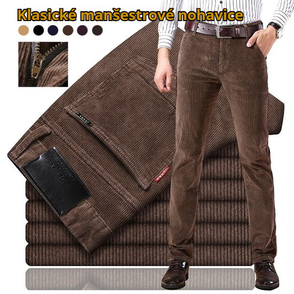 🏆 Najpredávanejšie 【-43% zľava 🔥🔥】Pánske menčestrové nohavice klasického strihu