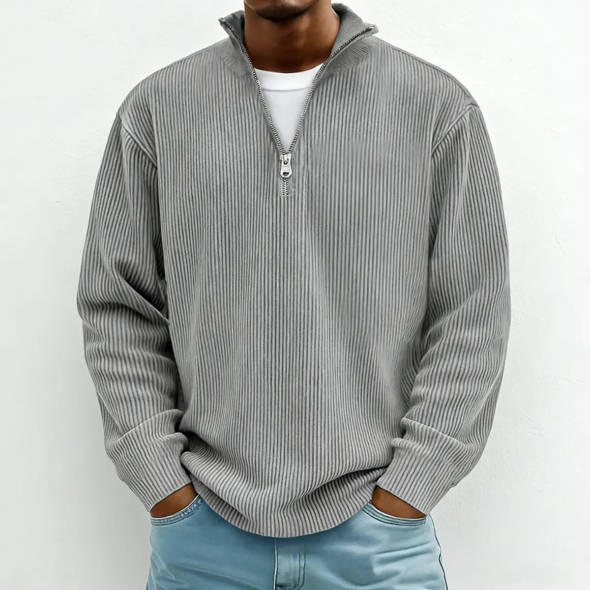 【S-5XL】Nuevo polo de cuello alto sencillo de color liso para hombre, colección 2026