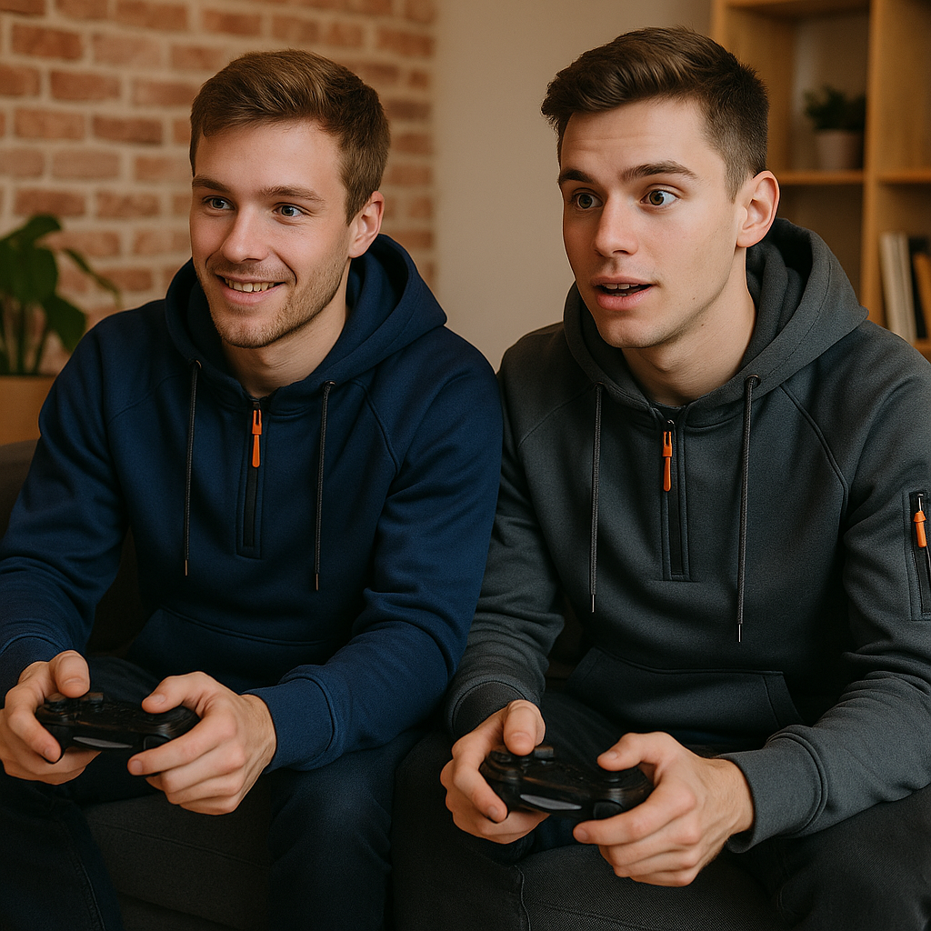 🔥✨ 【S-3XL】Nowa męska bluza z kapturem na jesień i zimę, luźnego kroju z polarową podszewką