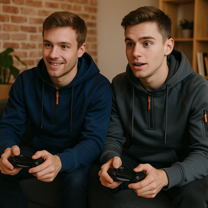 🔥✨ 【S-3XL】Nowa męska bluza z kapturem na jesień i zimę, luźnego kroju z polarową podszewką