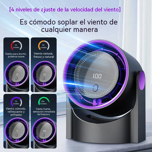 🧊🍃Nuevo ventilador de escritorio tipo turbina sin aspas (se puede montar en la pared)
