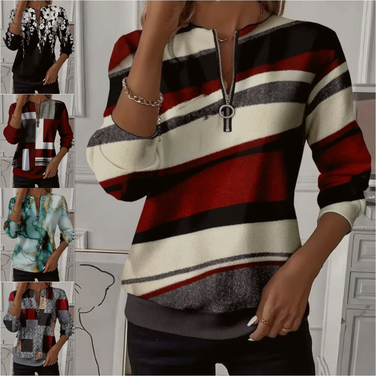 🔥【S-3XL】2026 Mikina s dlouhým rukávem a raglánovým potiskem