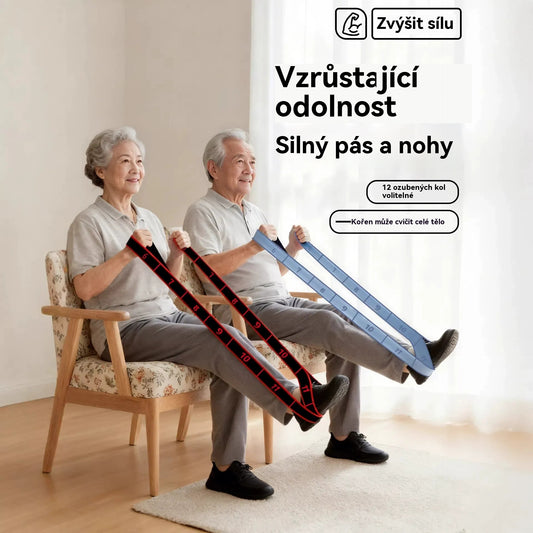 🦵🔥【Kupte 1 a získejte 1 zdarma】🔥Odporová guma pro budování svalů, protahování nohou a elastická guma pro osoby středního a staršího věku.