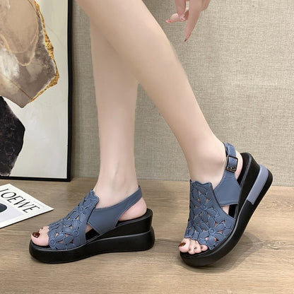 🔥👡【Veličine 35-42】Nove ženske retro sandale s mekim potplatom, udobne i izdubljene, lako se kombiniraju s hlačama i suknjama