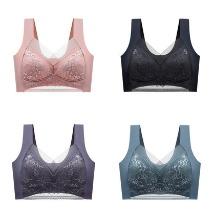 👙✨【Set od 4 dijela】Udoban ženski grudnjak bez šavova izrađen od elegantne čipke