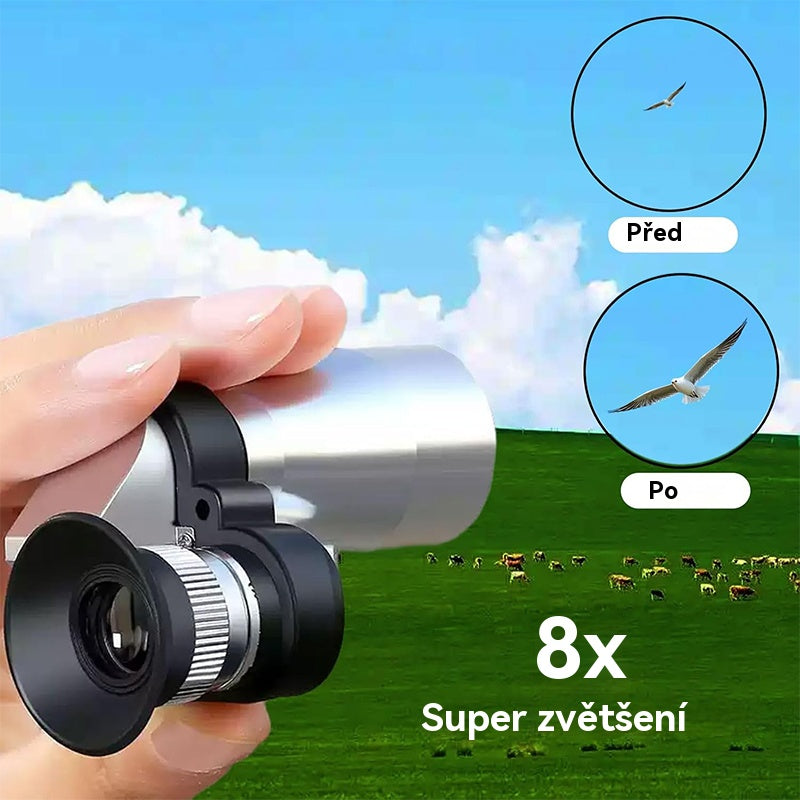 🔭🔥Mini monokularowy teleskop do telefonu - przenośny monokularowy teleskop do podróży i obserwacji