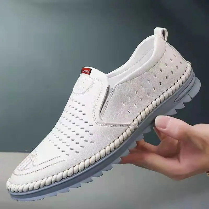 👞【39-44】Nove ljetne muške ležerne sandale od prozračne kože s izdubljenim dijelom 👍Podržano plaćanje pouzećem